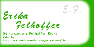 erika felhoffer business card